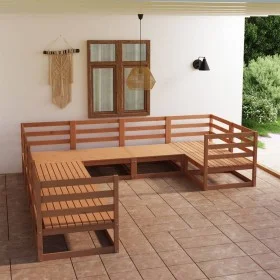 8-piece solid pine wood garden furniture set by , Garden sets - Ref: Foro24-3075977, Price: 503,89 €, Discount: %