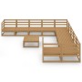 11-teiliges Gartenmöbel-Set aus massivem Zirbenholz von , Gartensets - Ref: Foro24-3076012, Preis: 770,77 €, Rabatt: %