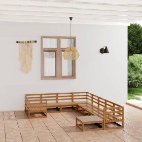 10-teiliges Gartenmöbel-Set aus massivem Kiefernholz von , Gartensets - Ref: Foro24-3076027, Preis: 719,13 €, Rabatt: %