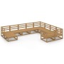 10-teiliges Gartenmöbel-Set aus massivem Kiefernholz von , Gartensets - Ref: Foro24-3076027, Preis: 719,13 €, Rabatt: %