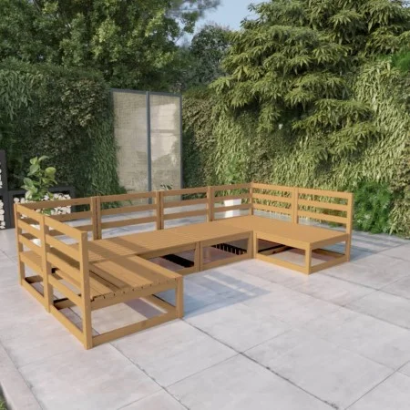 6-teiliges Gartenmöbel-Set aus massivem Kiefernholz von , Gartensets - Ref: Foro24-3076122, Preis: 387,71 €, Rabatt: %