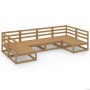 6-teiliges Gartenmöbel-Set aus massivem Kiefernholz von , Gartensets - Ref: Foro24-3076122, Preis: 392,79 €, Rabatt: %