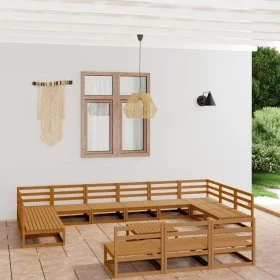 14-piece solid pine wood garden furniture set by , Garden sets - Ref: Foro24-3076197, Price: 968,38 €, Discount: %