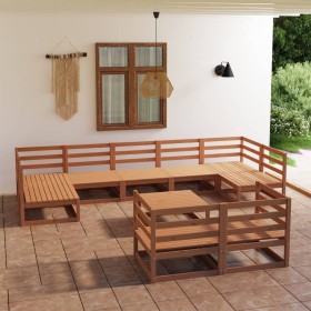 10-teiliges Gartenmöbel-Set aus massivem Kiefernholz von , Gartensets - Ref: Foro24-3076207, Preis: 719,13 €, Rabatt: %