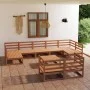 Juego de muebles de jardín 10 piezas madera maciza de pino de , Conjuntos de jardín - Ref: Foro24-3076207, Precio: 709,50 €, ...