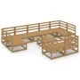Juego de muebles de jardín 10 piezas madera maciza de pino de , Conjuntos de jardín - Ref: Foro24-3076207, Precio: 709,50 €, ...