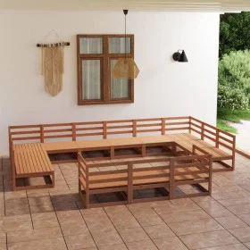 13-piece solid pine wood garden furniture set by , Garden sets - Ref: Foro24-3076232, Price: 881,32 €, Discount: %