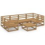 Juego de muebles de jardín 7 piezas madera maciza de pino de , Conjuntos de jardín - Ref: Foro24-3076247, Precio: 463,48 €