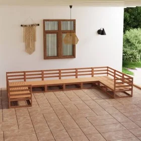 10-teiliges Gartenmöbel-Set aus massivem Kiefernholz von , Gartensets - Ref: Foro24-3076272, Preis: 706,87 €, Rabatt: %