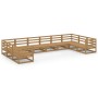 10-teiliges Gartenmöbel-Set aus massivem Kiefernholz von , Gartensets - Ref: Foro24-3076272, Preis: 716,22 €, Rabatt: %