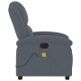 Dark gray velvet reclining massage chair by , Armchairs - Ref: Foro24-371809, Price: 252,85 €, Discount: %