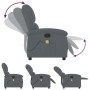 Dark gray velvet reclining massage chair by , Armchairs - Ref: Foro24-371809, Price: 252,85 €, Discount: %