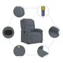 Dunkelgrauer Liegemassagesessel aus Samt von , Sessel - Ref: Foro24-371809, Preis: 248,63 €, Rabatt: %