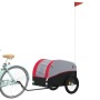 Fahrradanhänger aus schwarzem und rotem Eisen 45 kg von , Fahrradanhänger - Ref: Foro24-94125, Preis: 90,18 €, Rabatt: %