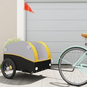 Bicycle trailer, black and yellow iron, 45 kg by , Bicycle trailers - Ref: Foro24-94127, Price: 78,35 €, Discount: %