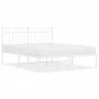 White metal bed frame with headboard 140x200 cm by , Beds and slatted bases - Ref: Foro24-373741, Price: 101,12 €, Discount: %
