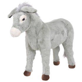 Burro de peluche de pie gris XXL