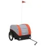 Fahrradanhänger aus schwarzem und orangefarbenem Eisen 45 kg von , Fahrradanhänger - Ref: Foro24-94131, Preis: 79,64 €, Rabat...