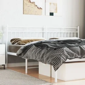 White metal headboard 180 cm by , Headboards and footboards - Ref: Foro24-373776, Price: 33,37 €, Discount: %