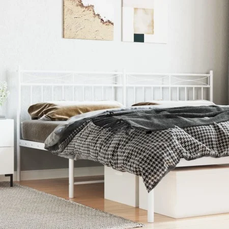 Cabecero de metal blanco 180 cm de , Cabeceros y pies de cama - Ref: Foro24-373776, Precio: 33,37 €, Descuento: %