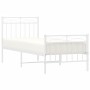 Metallbettgestell mit Kopf- und Fußteil weiß 75x190 cm von , Betten und Lattenroste - Ref: Foro24-373748, Preis: 69,73 €, Rab...