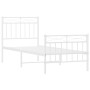 Metallbettgestell mit Kopf- und Fußteil weiß 75x190 cm von , Betten und Lattenroste - Ref: Foro24-373748, Preis: 69,73 €, Rab...