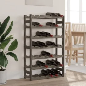 Flaschenregal für 42 Flaschen massives Kiefernholz grau von , Weinregale - Ref: Foro24-373381, Preis: 43,52 €, Rabatt: %