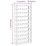 Solid gray pine wood wine rack for 77 bottles by , Wine racks - Ref: Foro24-373383, Price: 65,96 €, Discount: %