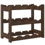 Solid pine wood wine rack for 12 bottles in brown color. by , Wine racks - Ref: Foro24-373388, Price: 22,75 €, Discount: %
