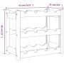 Solid pine wood wine rack for 12 bottles in brown color. by , Wine racks - Ref: Foro24-373388, Price: 23,21 €, Discount: %