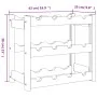 Solid pine wood wine rack for 12 bottles in brown color. by , Wine racks - Ref: Foro24-373388, Price: 22,75 €, Discount: %