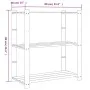 Solid pine wood 3-level shelf in brown, 80x38x90 cm by , Industrial shelving - Ref: Foro24-373397, Price: 47,71 €, Discount: %