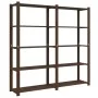 5-stöckiges Bücherregal aus massivem Kiefernholz braun 170x38x170 cm von , Industrieregale - Ref: Foro24-373395, Preis: 98,51...