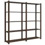 5-level solid pine wood bookshelf in brown, 170x38x170 cm by , Industrial shelving - Ref: Foro24-373395, Price: 98,51 €, Disc...