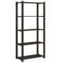 5-stöckiges Bücherregal aus massivem Kiefernholz schwarz 80x38x170 cm von , Industrieregale - Ref: Foro24-373407, Preis: 58,7...