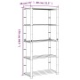 5-stöckiges Bücherregal aus massivem Kiefernholz schwarz 80x38x170 cm von , Industrieregale - Ref: Foro24-373407, Preis: 58,7...