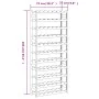 Solid black pine wood wine rack for 77 bottles by , Wine racks - Ref: Foro24-373405, Price: 77,21 €, Discount: %