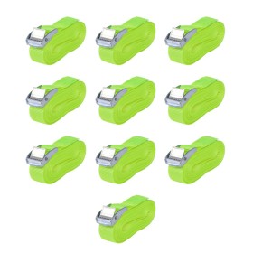 Correas 10 unidades verde fluorescente 0,25 T 5 mx 25 mm de vidaXL, Correas de amarre - Ref: Foro24-142664, Precio: 31,58 €, ...