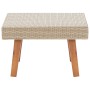Mesa de centro de jardín ratán sintético beige