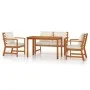 4-piece garden dining set with solid acacia wood cushions by , Garden sets - Ref: Foro24-3154978, Price: 496,61 €, Discount: %