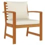 4-piece garden dining set with solid acacia wood cushions by , Garden sets - Ref: Foro24-3154978, Price: 496,61 €, Discount: %