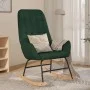 Dunkelgrüner Stoffschaukelstuhl von , Schaukelstühle - Ref: Foro24-341258, Preis: 123,66 €, Rabatt: %