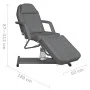 Gray massage table 180x62x(87-112) cm by , massage tables - Ref: Foro24-110266, Price: 463,07 €, Discount: %