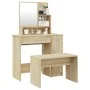 Juego de tocador color roble Sonoma 86,5x35x136 cm de , Tocadores para dormitorios - Ref: Foro24-3114149, Precio: 114,77 €, D...