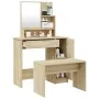 Juego de tocador color roble Sonoma 86,5x35x136 cm de , Tocadores para dormitorios - Ref: Foro24-3114149, Precio: 114,77 €, D...