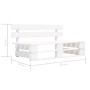 Weiße Gartenbank aus Holzpaletten von , Gartenbänke - Ref: Foro24-45759, Preis: 96,36 €, Rabatt: %