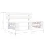 White wooden garden pallet bench by , garden benches - Ref: Foro24-45759, Price: 96,36 €, Discount: %