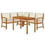 4-teilige Garten-Essgruppe mit Kissen aus massivem Akazienholz von , Gartensets - Ref: Foro24-3154962, Preis: 580,18 €, Rabat...