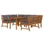 Garten Ess- und Kissenset 7-teilig massives Akazienholz von , Gartensets - Ref: Foro24-3154975, Preis: 880,02 €, Rabatt: %