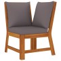 Juego comedor jardín y cojines 7 piezas madera maciza acacia de , Conjuntos de jardín - Ref: Foro24-3154975, Precio: 912,58 €...